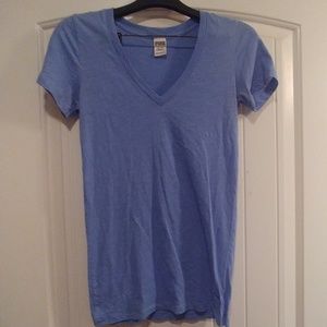 Pink Victoria's secret light blue top.